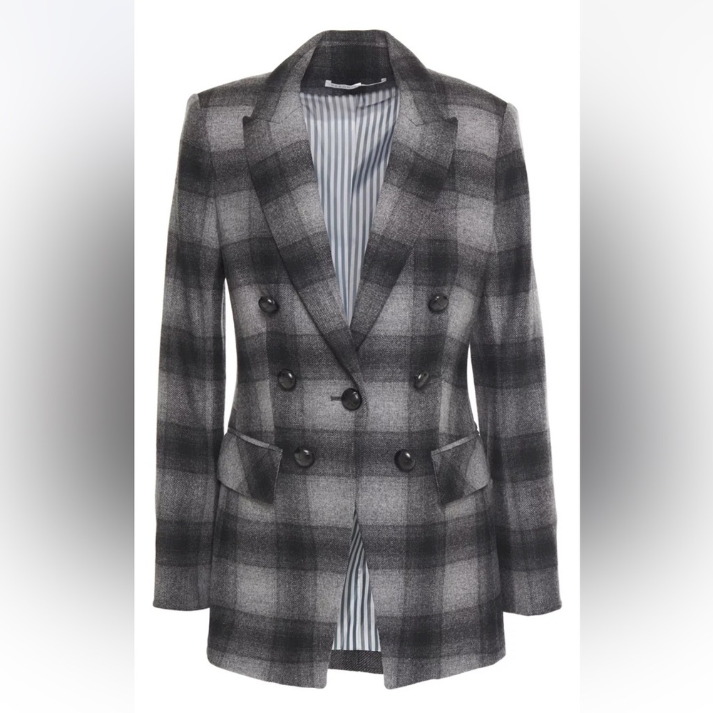 Veronica Beard Black and Gray Plaid Blazer - Picture 14 of 15